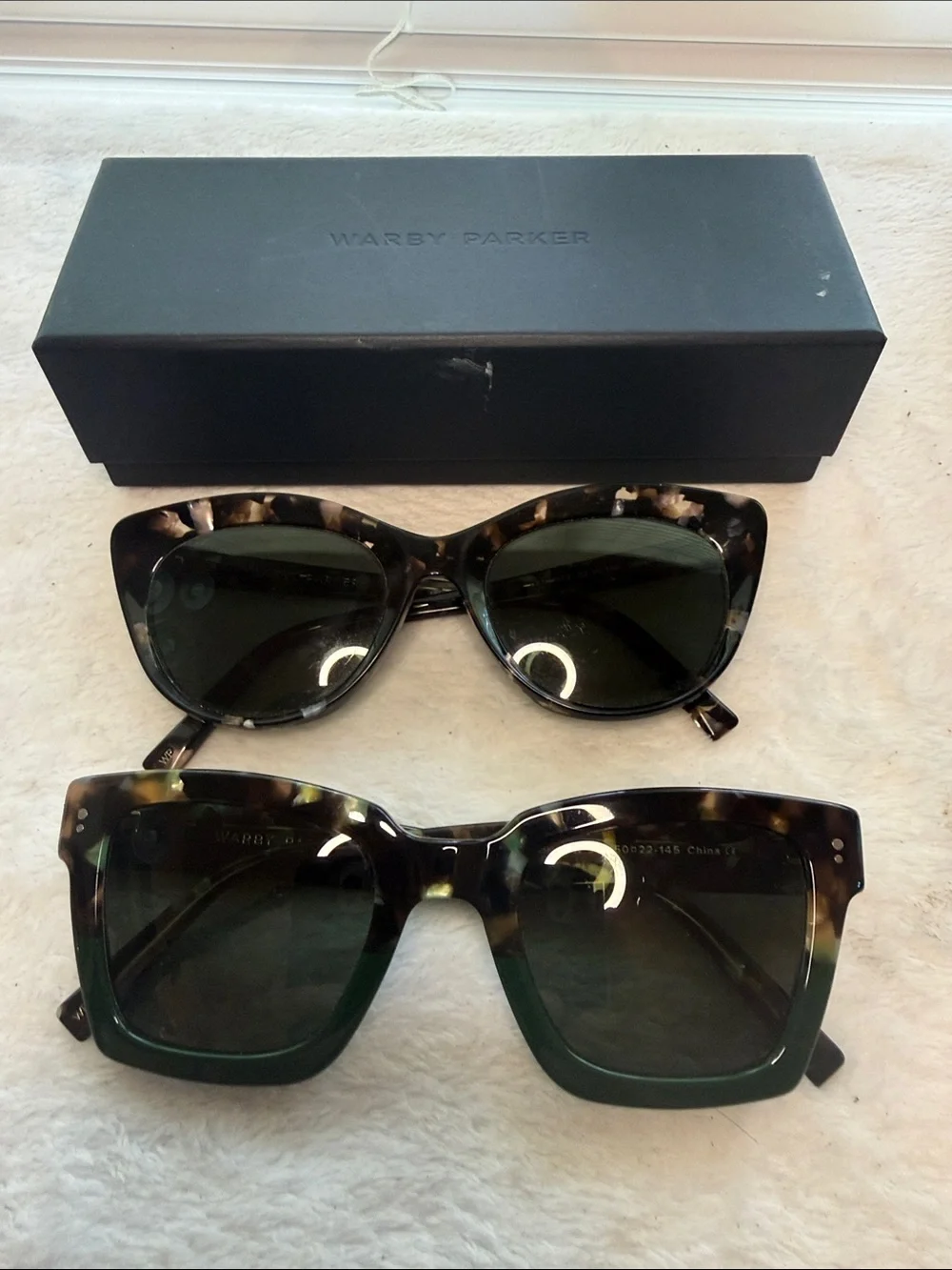 2 Pair Warby Parker Sonia and Lita Colored Tortoise Designer Glasses Frames